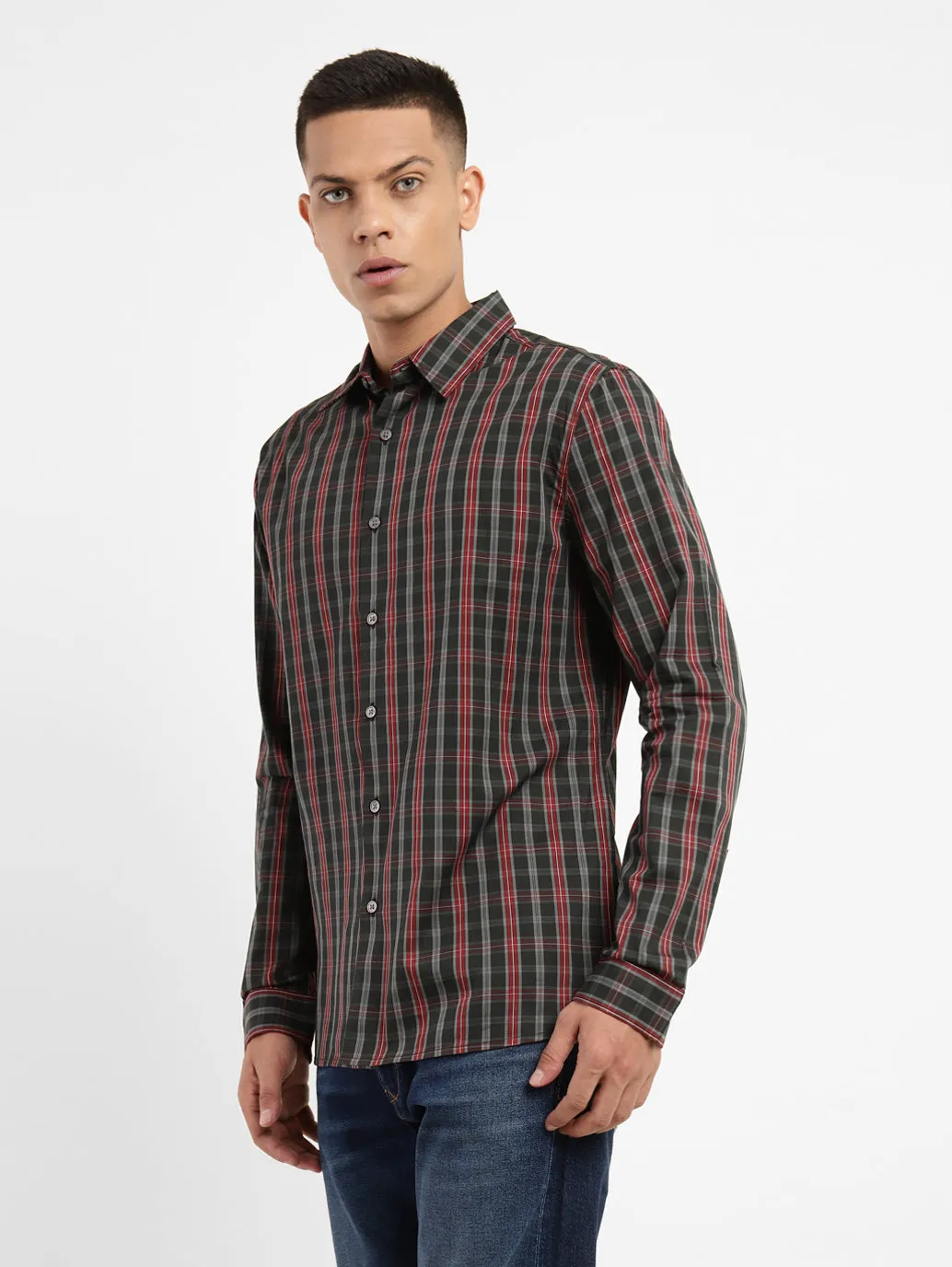 Men's Checked Slim Fit Shirt