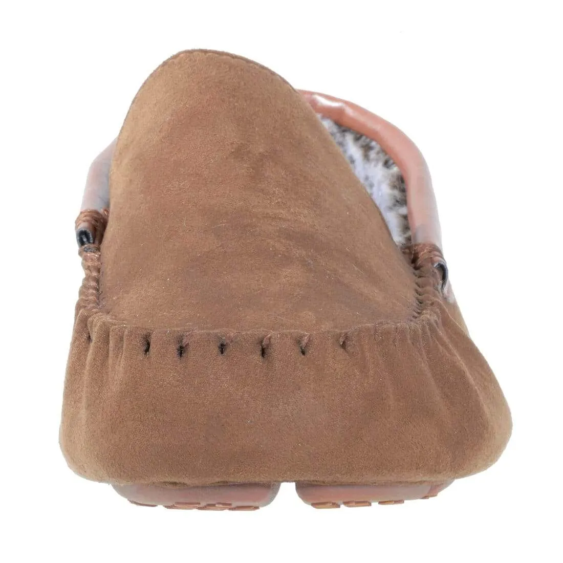 Mens Moccasin Slippers Luxury Microsuede Fur Lining Non-Slip