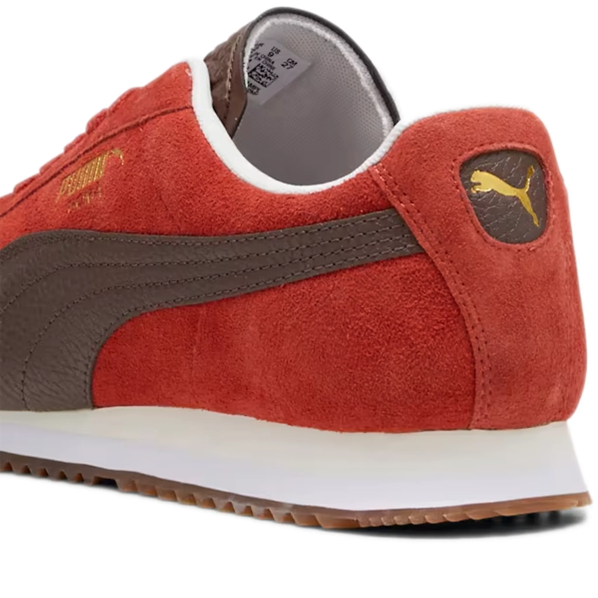 Men's Puma Roma Suede Shoes - Mars Red/ Espresso Brown/ Gum