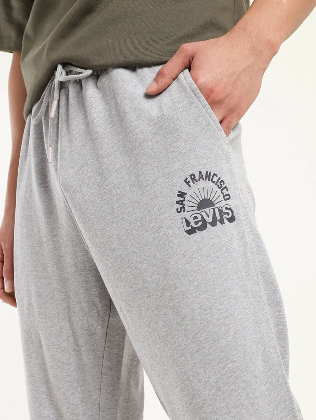 Men's Regular Fit Grey Joggers