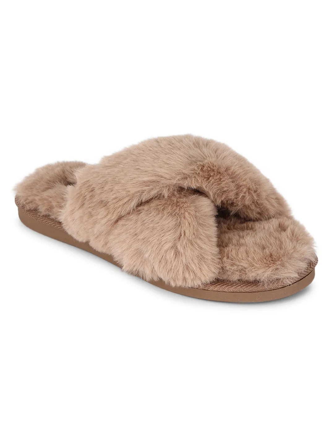 Mocha Fur Winter Warm Comfy Slipper (TC-INDSLIP1-MOC)