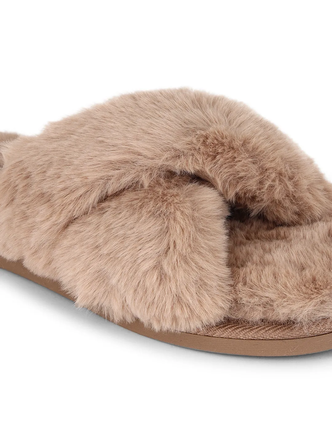 Mocha Fur Winter Warm Comfy Slipper (TC-INDSLIP1-MOC)