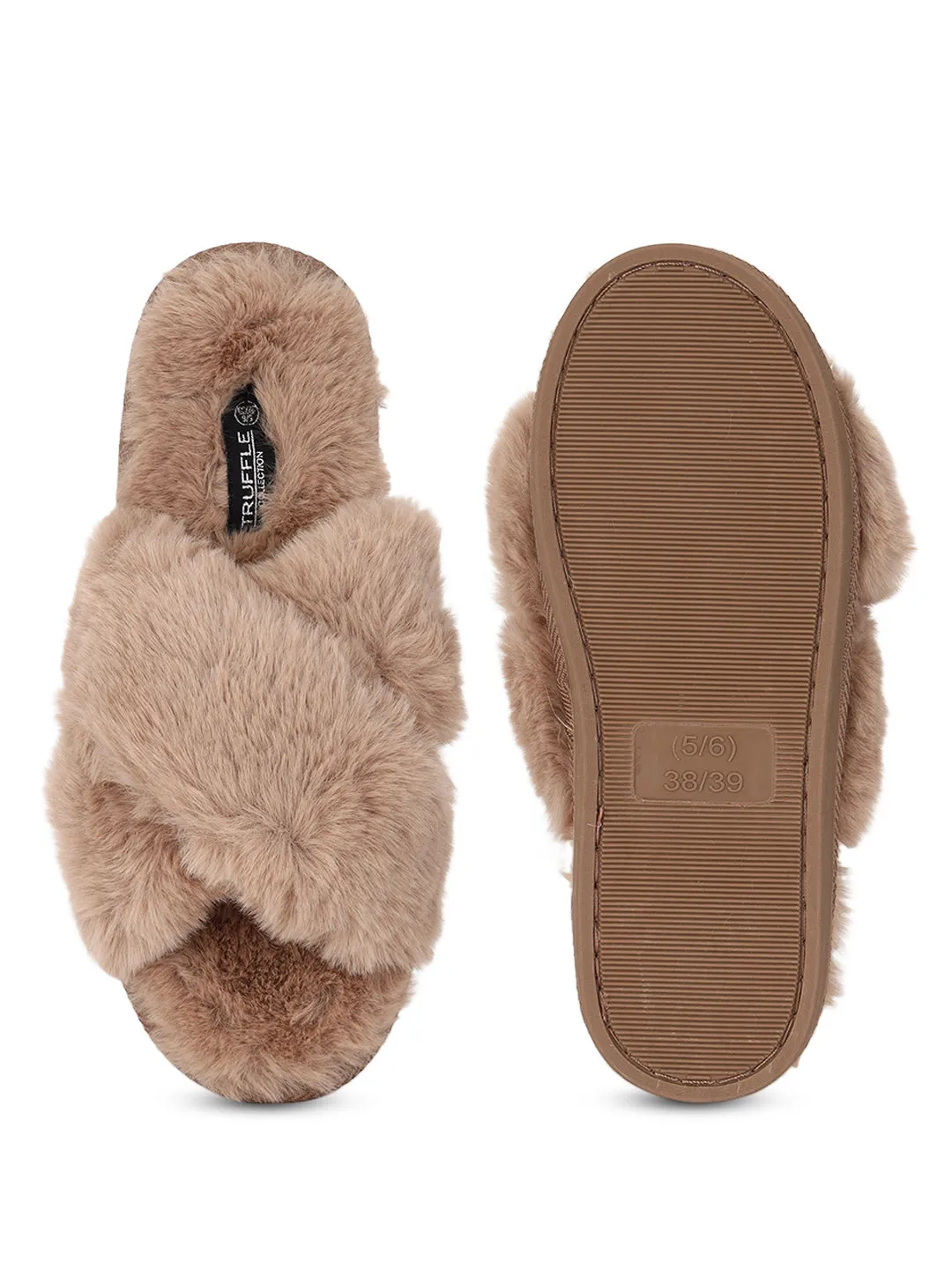 Mocha Fur Winter Warm Comfy Slipper (TC-INDSLIP1-MOC)