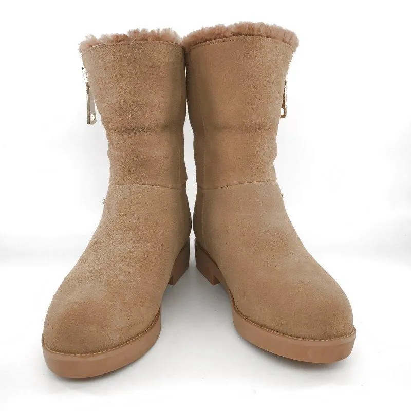 MUBO UGG BOOTS Heels TPR Sole Chestnut