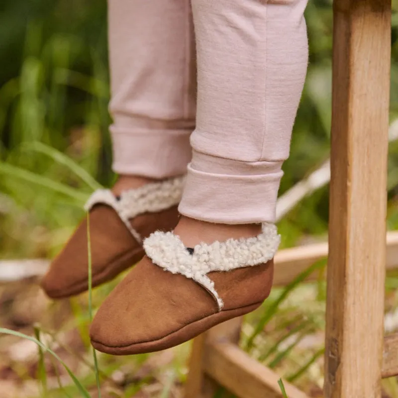 Nature Baby Lambskin Booties - Cinnamon