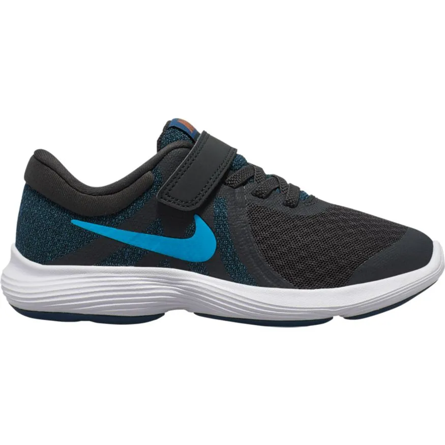 Nike Off Noir/Current Blue/Blue Force Revolution 4 Children's Sneaker