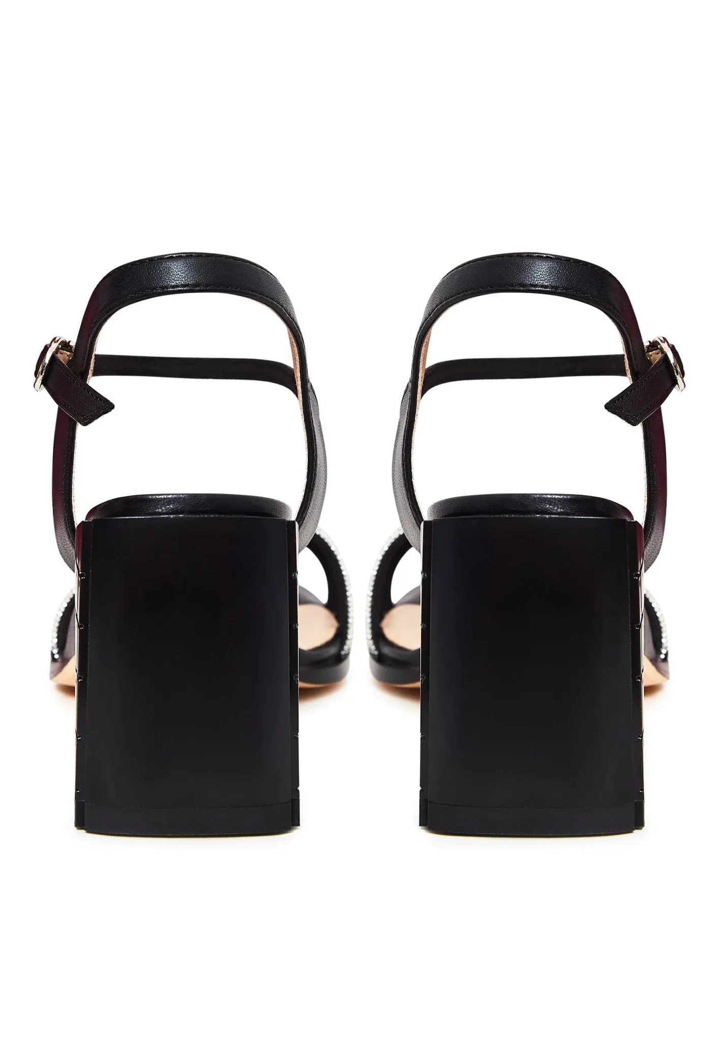 Open Toe Block Heel Sandals Alisa - Black