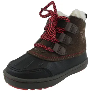 OshKosh Boy's Harrison Lace Up Extra Warm Winter Boots Black/Brown