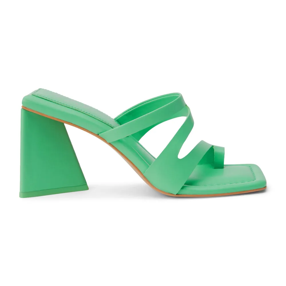 Oslo Heeled Sandal - Green