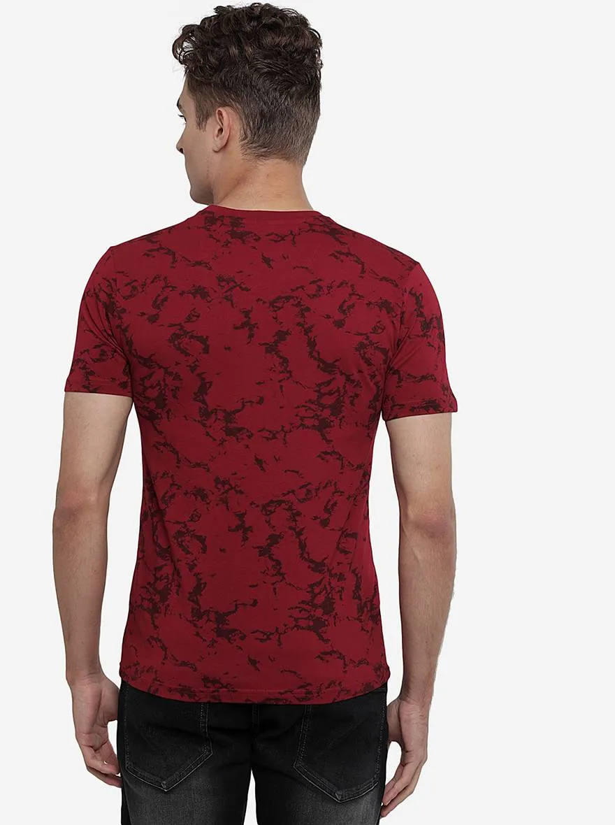 Rio Red Printed Slim Fit T-Shirt | Greenfibre