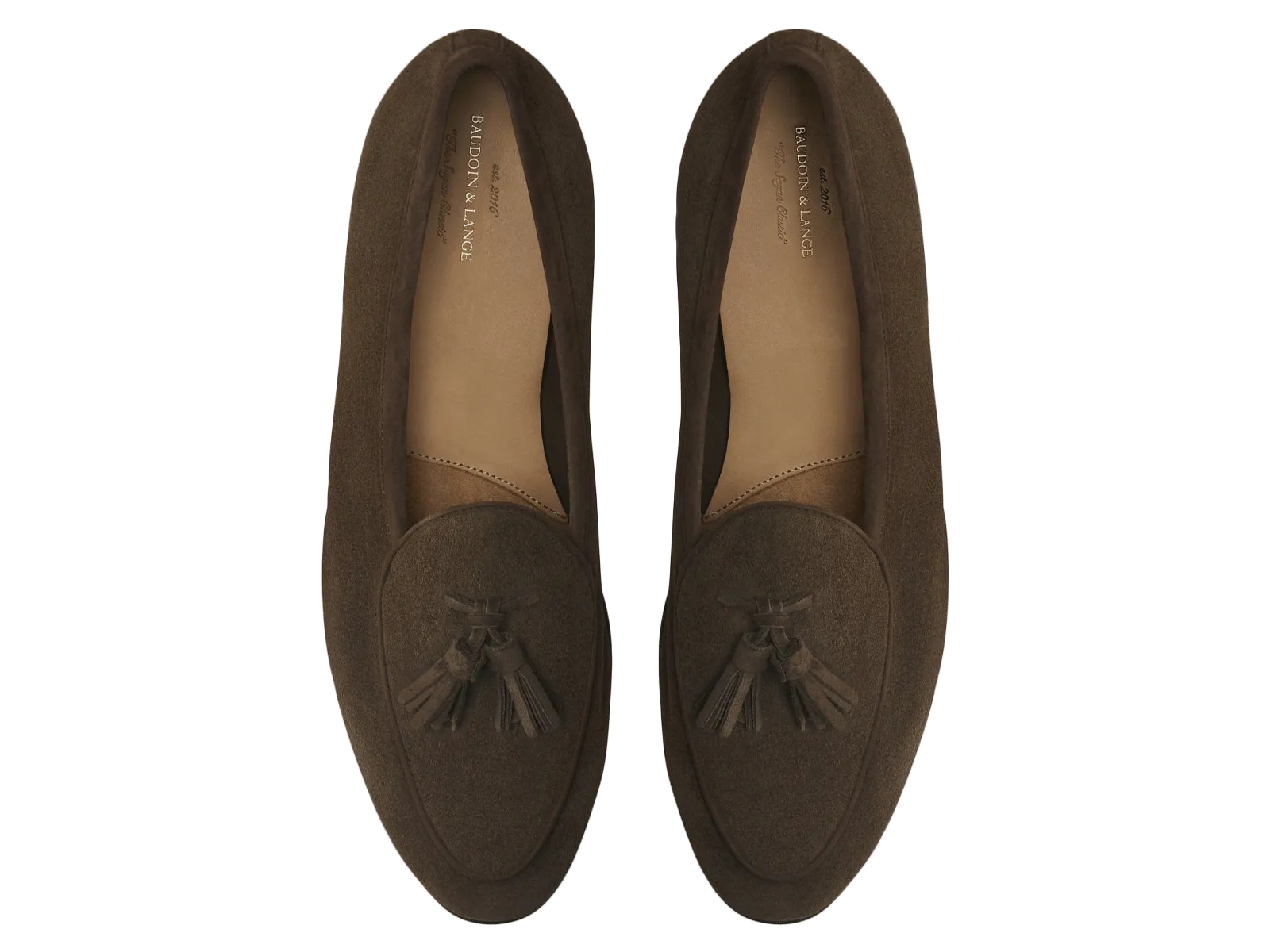 Sagan Classic Tassel Loafers in Olivine Green Asteria Suede