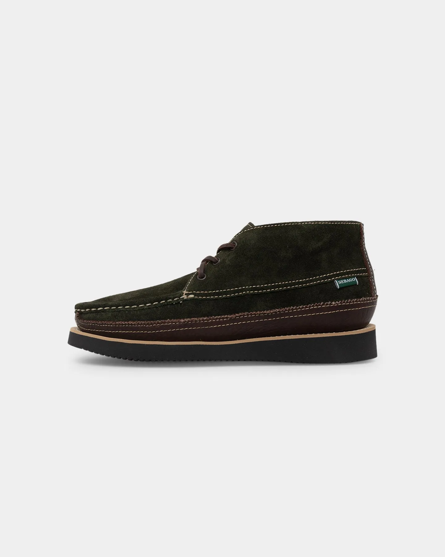 Sebago Miwak Suede Canoe Moc Tumble Dark Brown