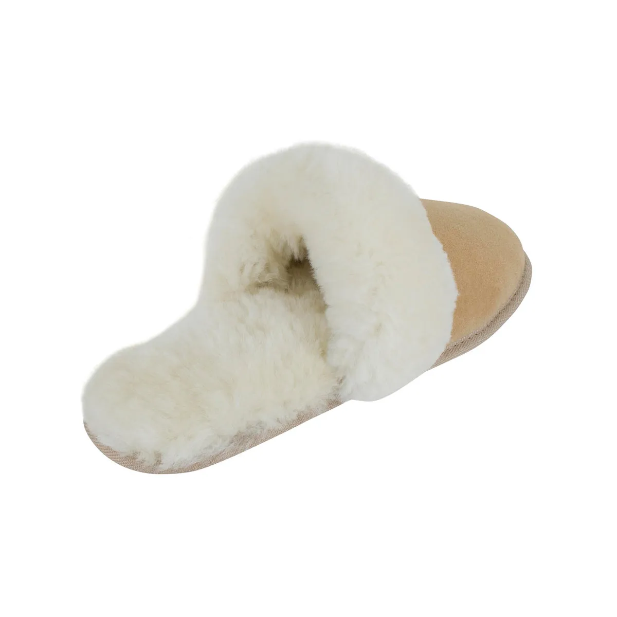 Sheepskin Scuffs: Rolled Collar Soft Sole