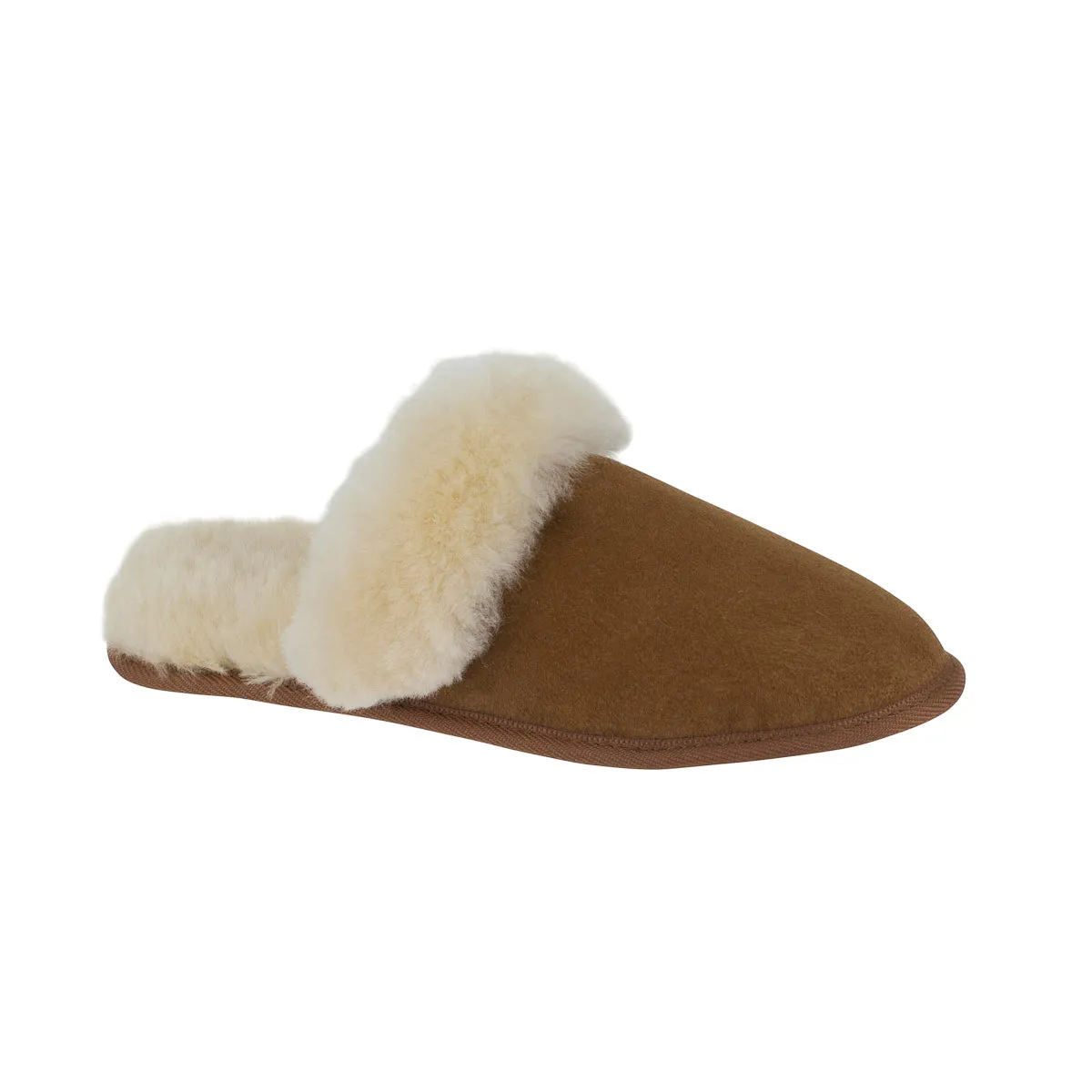 Sheepskin Scuffs: Rolled Collar Soft Sole