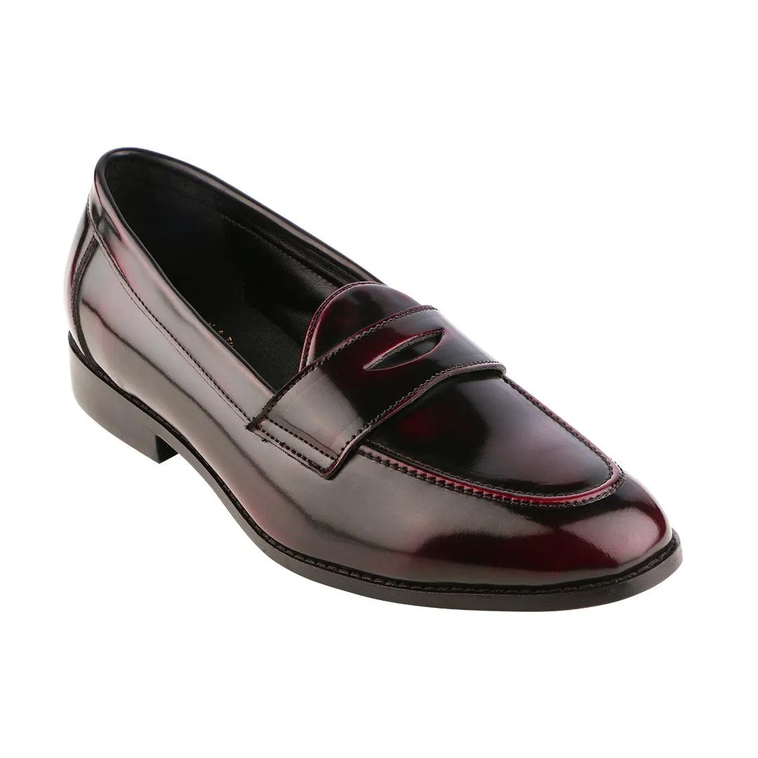 Siena Timeless Patent Cherry/Black Classic Penny Loafers