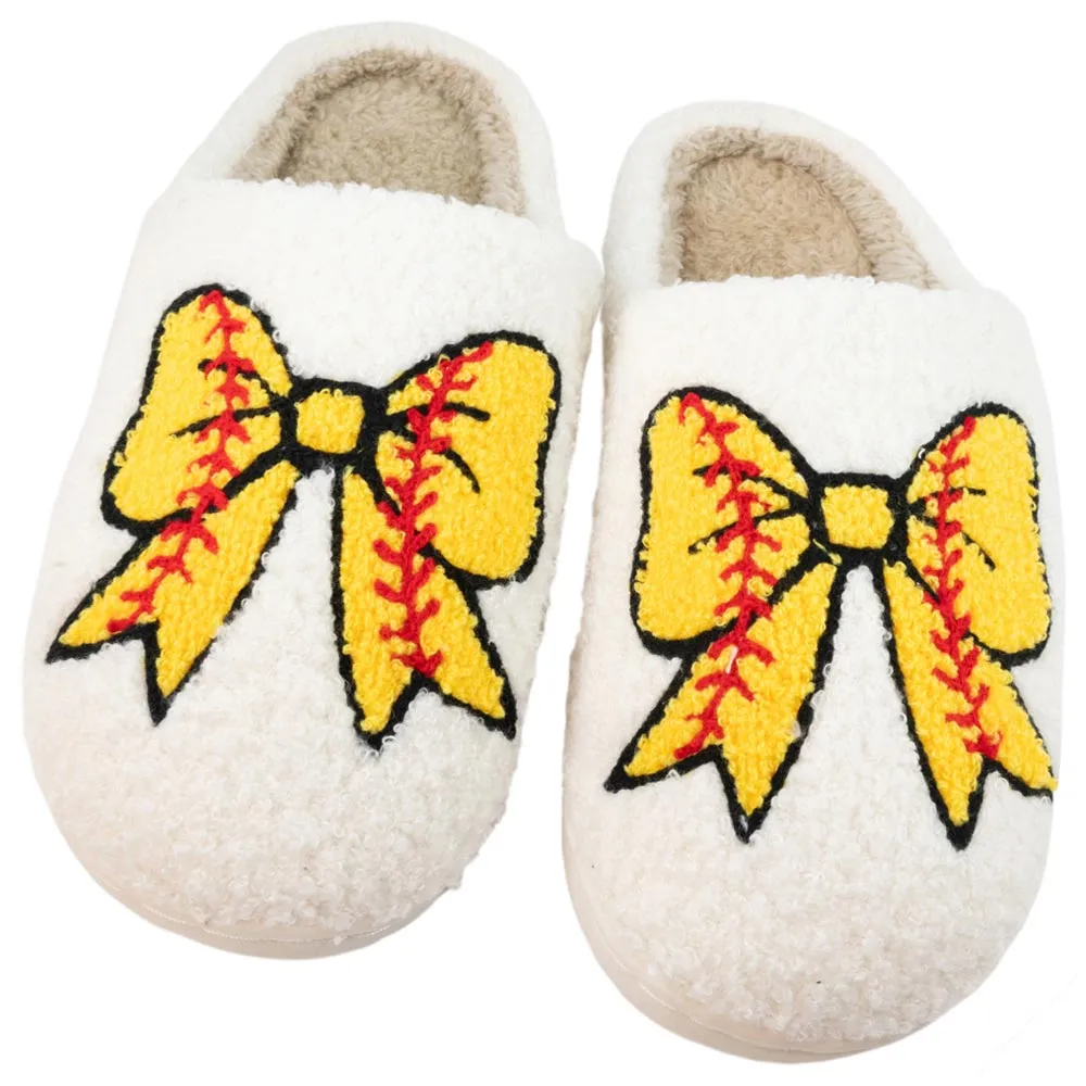 Softball Bow Wholesale Slippers