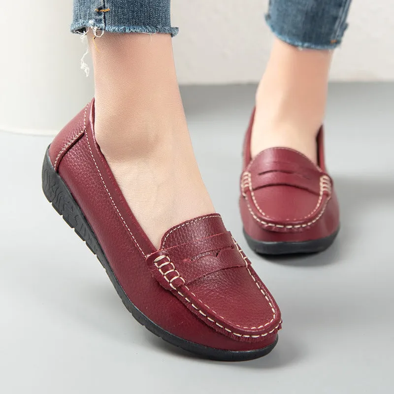 Solid Color Women Slip On Shoes, Comfortable Walking Flat Loafers, Casual Shoes, Driving Loafers, Walking Shoes