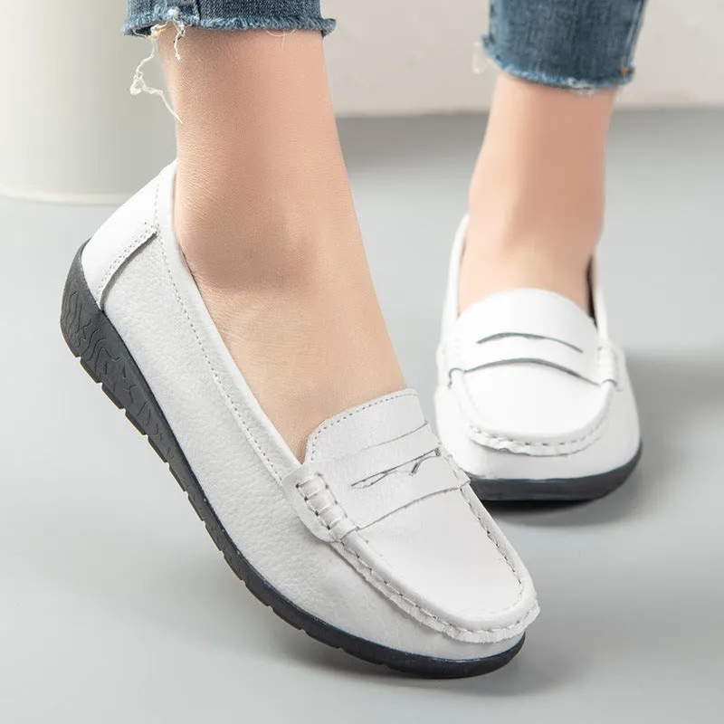 Solid Color Women Slip On Shoes, Comfortable Walking Flat Loafers, Casual Shoes, Driving Loafers, Walking Shoes