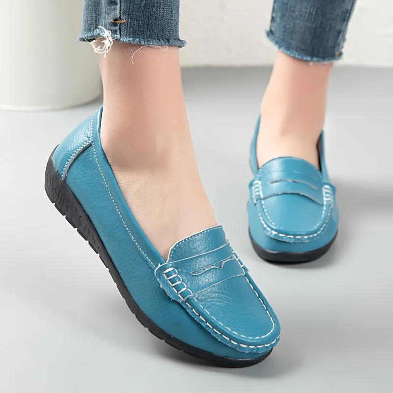 Solid Color Women Slip On Shoes, Comfortable Walking Flat Loafers, Casual Shoes, Driving Loafers, Walking Shoes