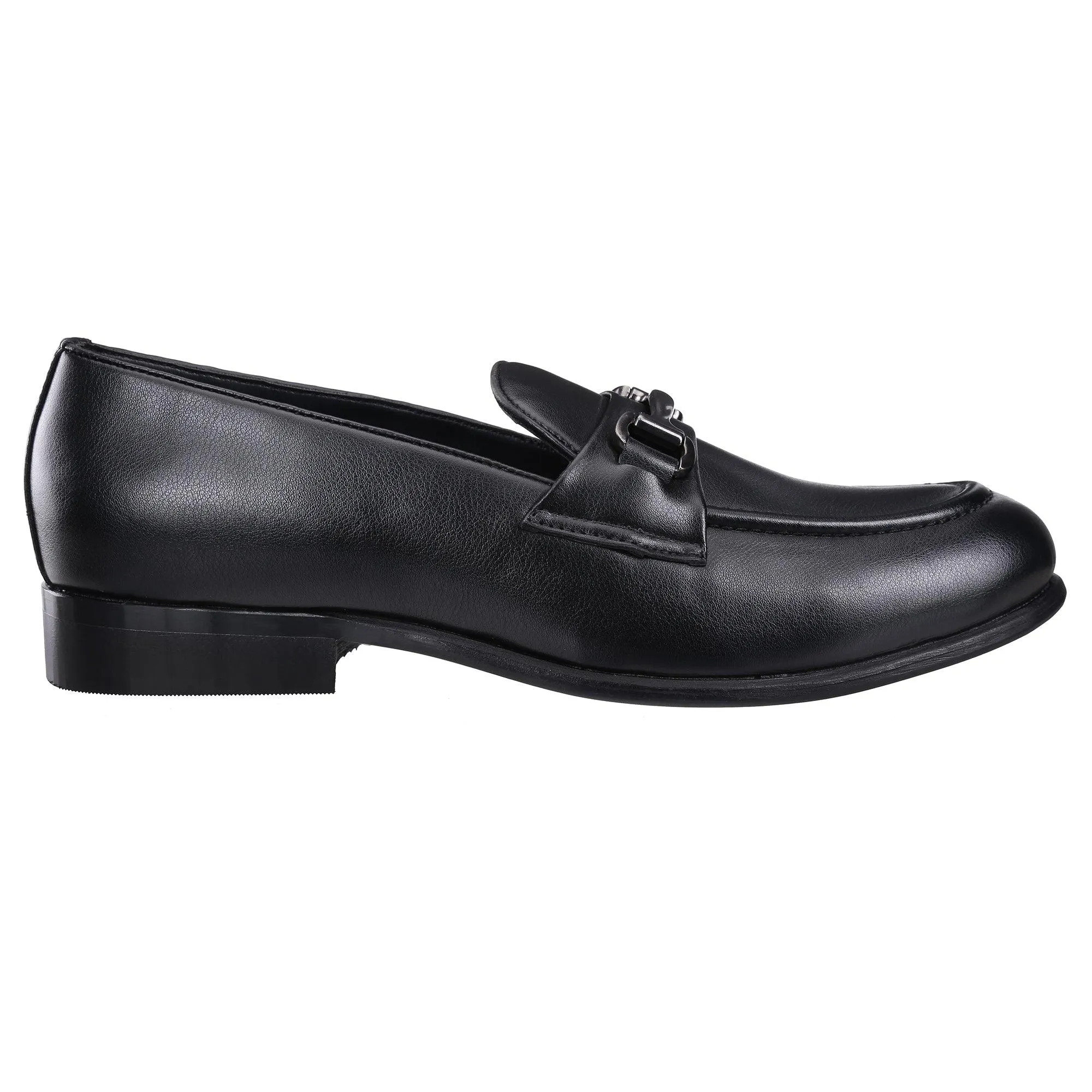 St.James Black Buckle Loafers