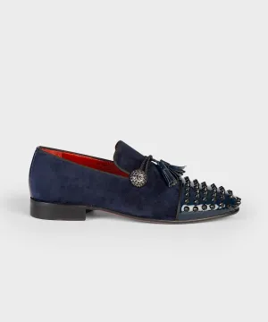 Studded Blue Loafers