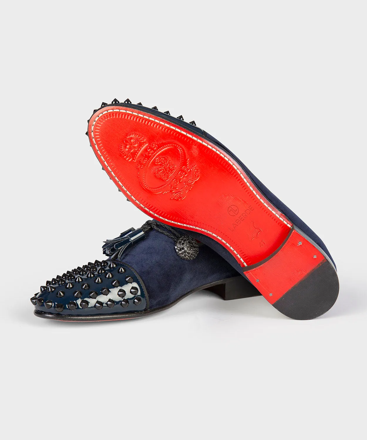 Studded Blue Loafers