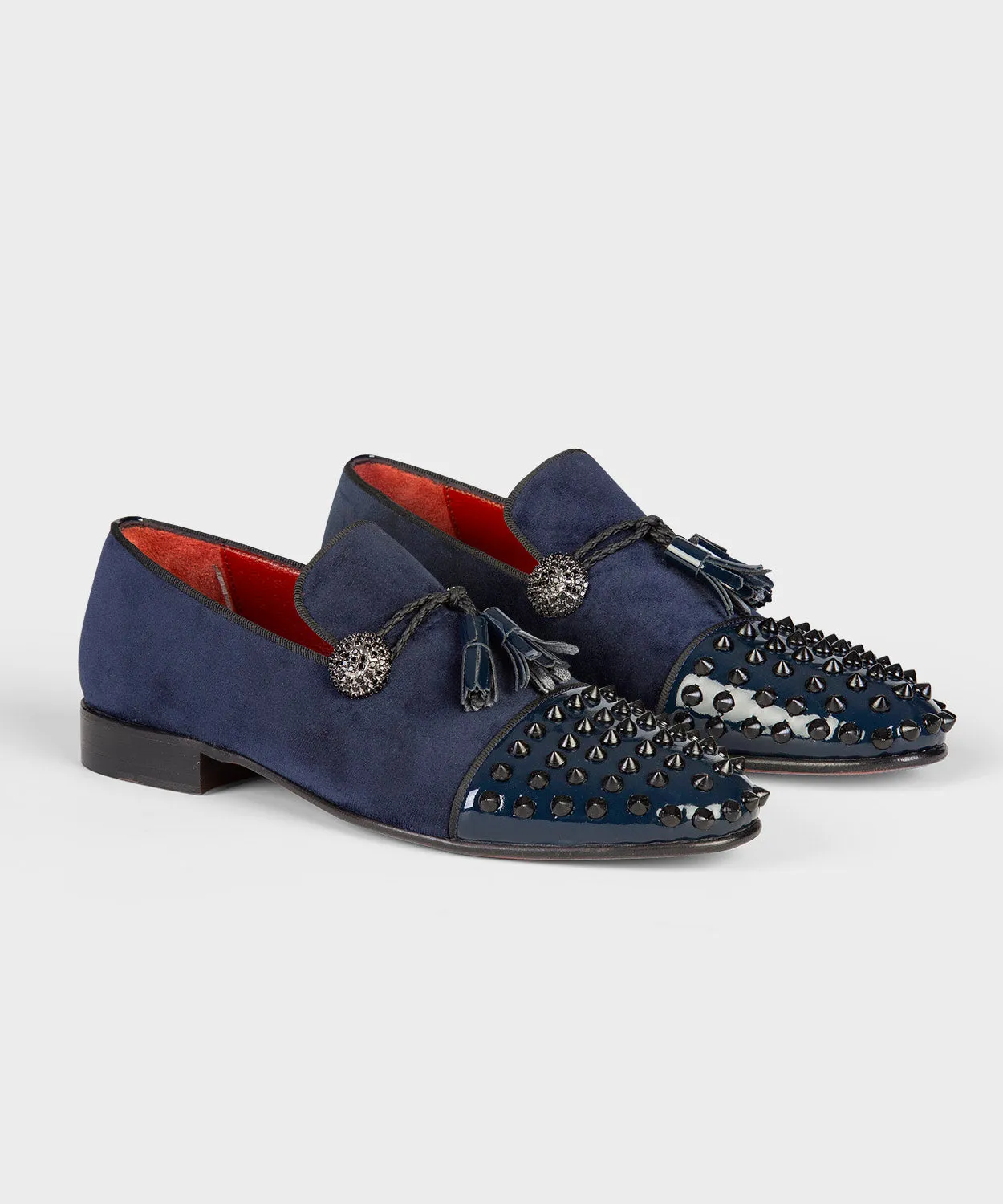 Studded Blue Loafers