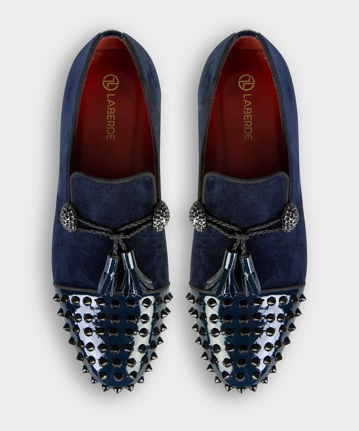 Studded Blue Loafers