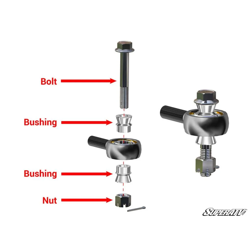 SuperATV Can-Am Maverick Z-Bend Tie Rod Kit - Replacement for SuperATV Lift Kits