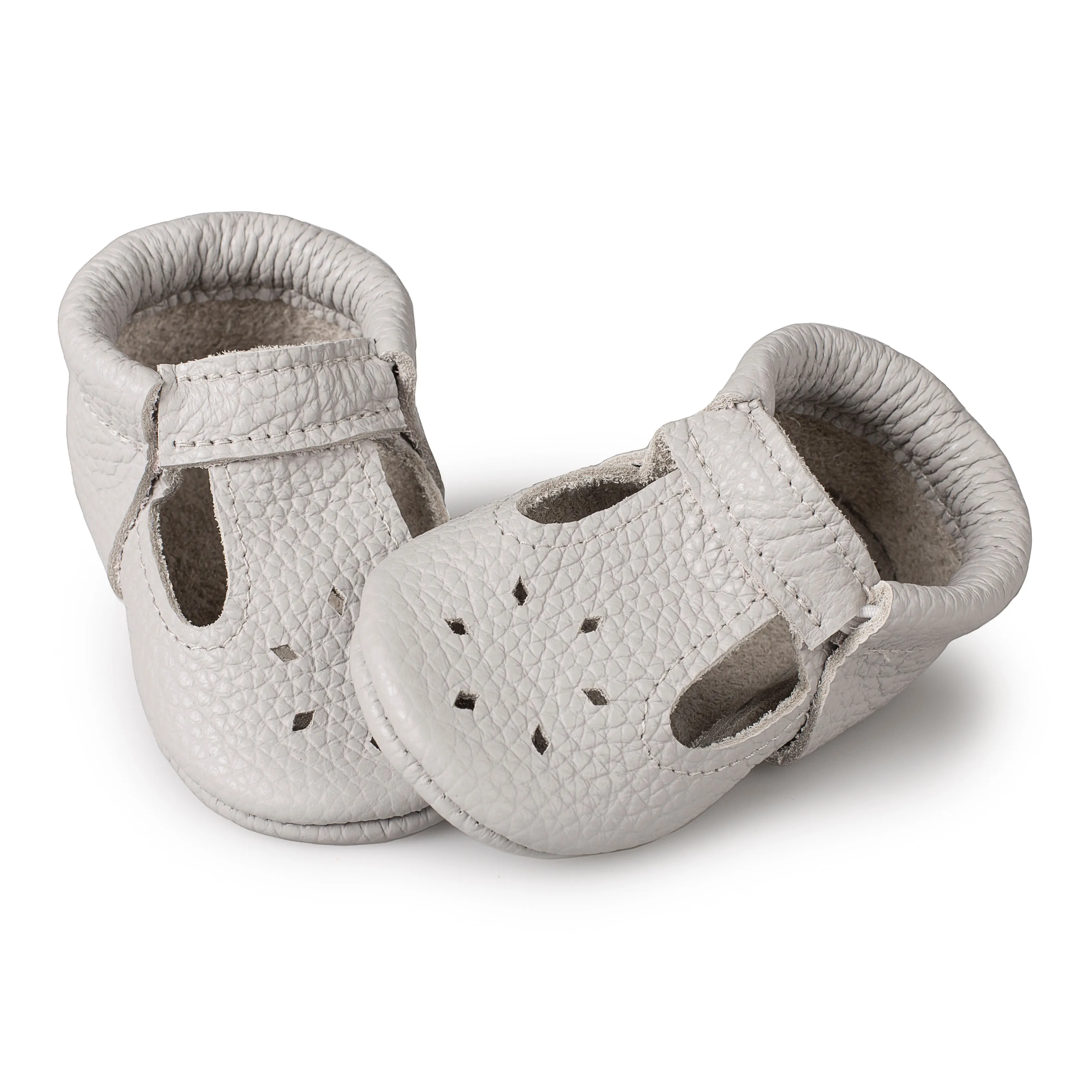 T-strap diamond baby walking shoes