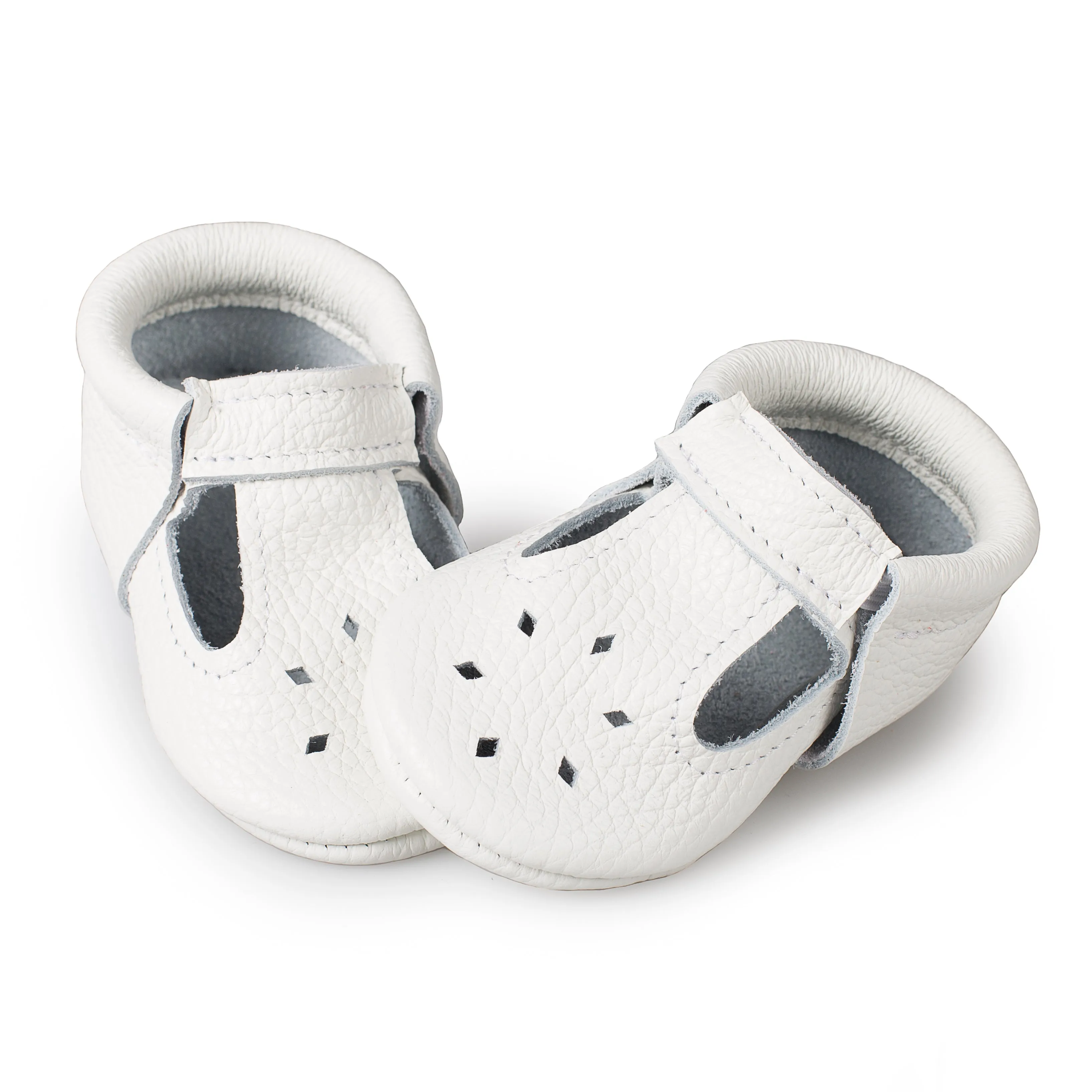 T-strap diamond baby walking shoes