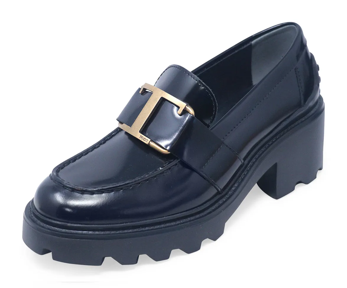 Tod's Black Leather Loafers sz 6.5