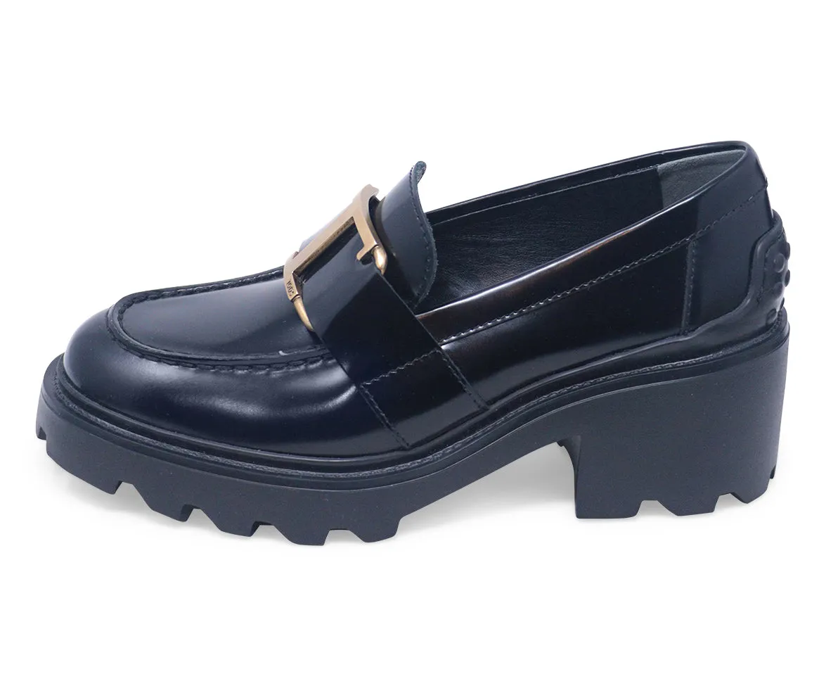 Tod's Black Leather Loafers sz 6.5