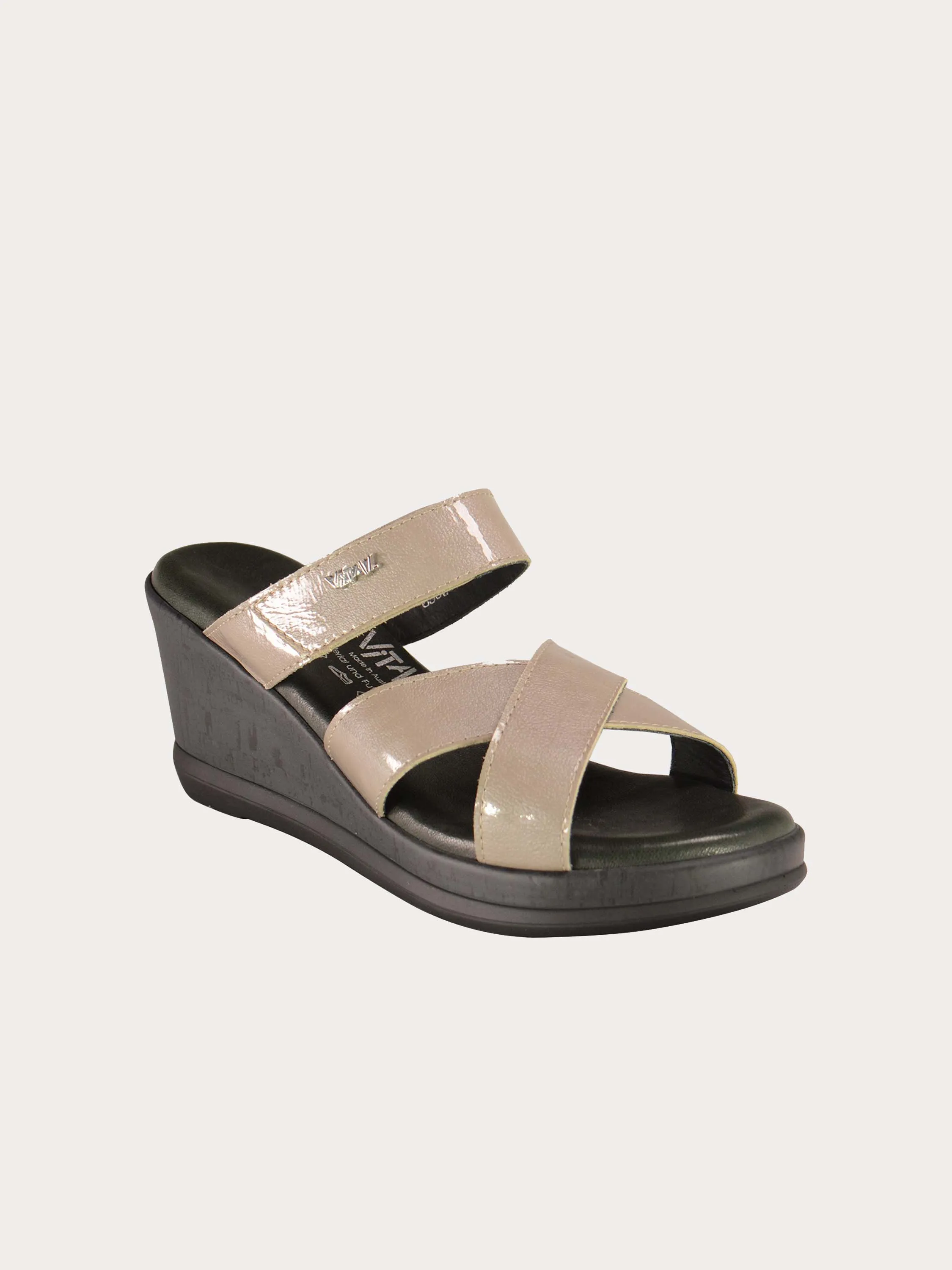 Vital Thin Strap Wedge Leather Sandals