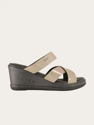 Vital Thin Strap Wedge Leather Sandals