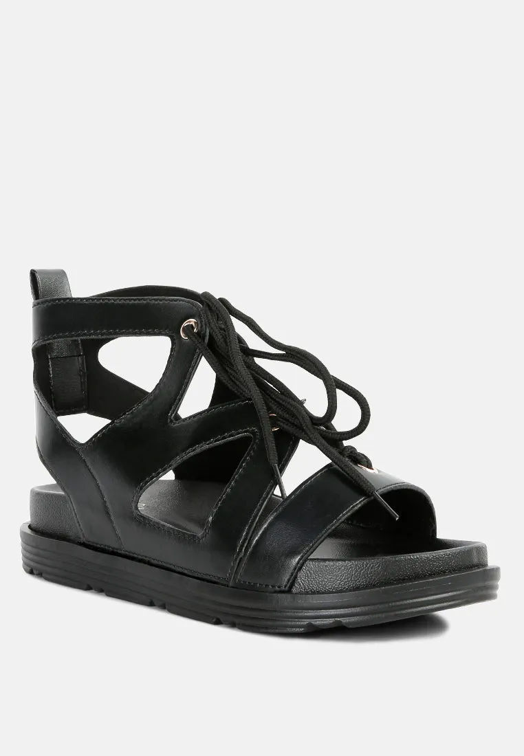 Voopret Tie-Up Flat Sandals