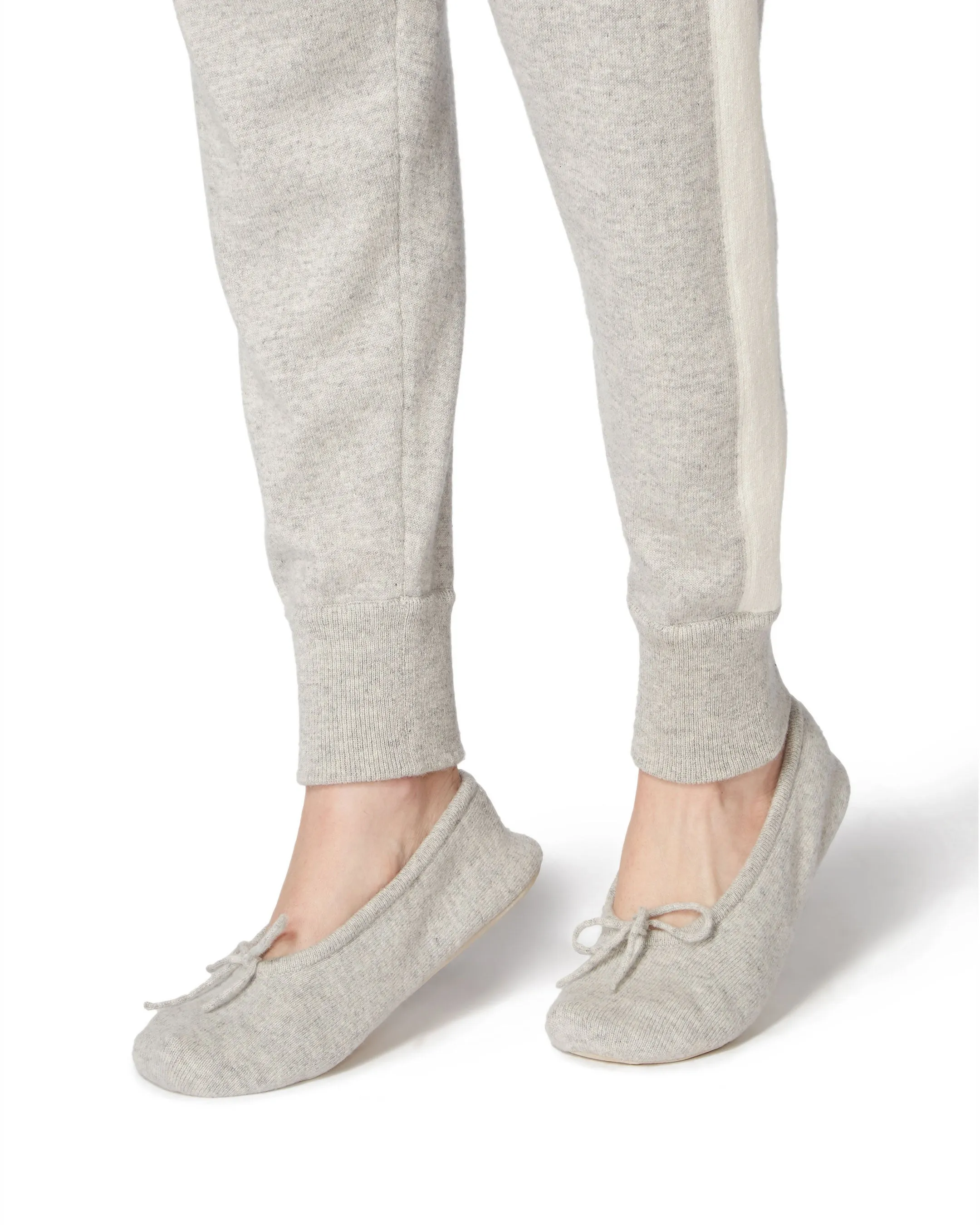 Women's Fur Lined Cashmere Slippers Fumo Grey