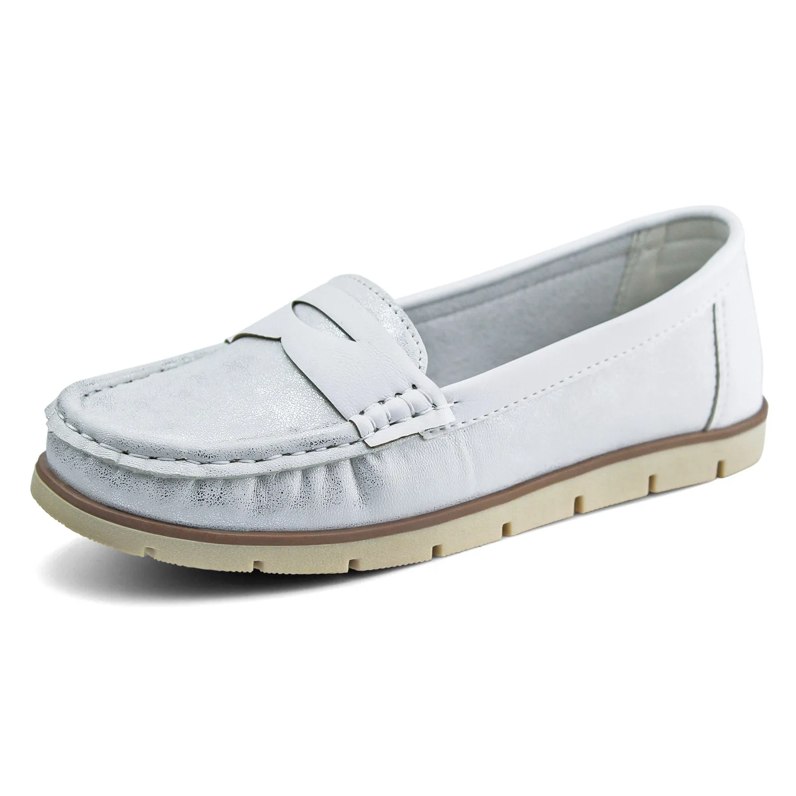 Womens Penny Loafers Slip on Flat