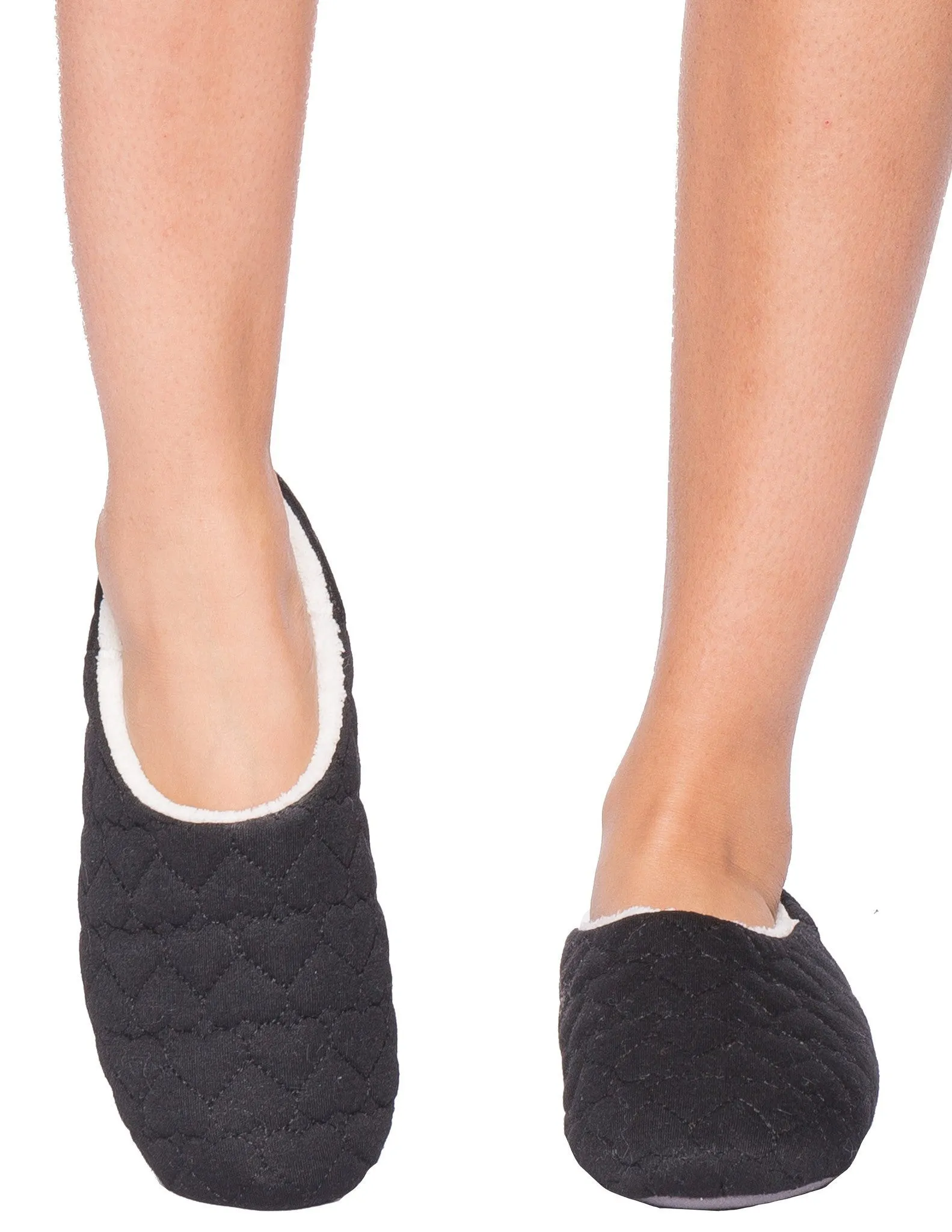 Women's Quilted Hearts Slipper with Shearling Lining