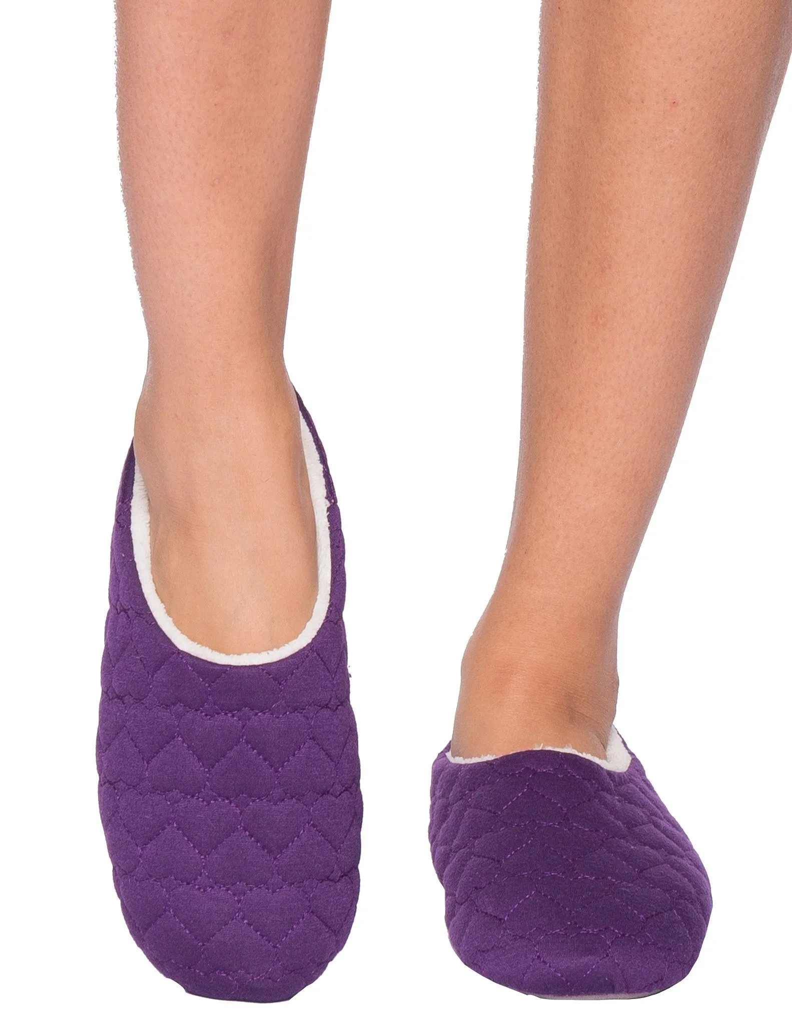 Women's Quilted Hearts Slipper with Shearling Lining