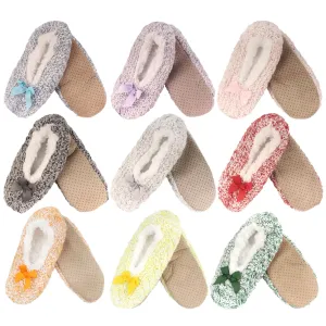 Women's Soft Warm Cozy Fuzzy Non-Slip Lined Furry Slippers Socks, 1 Pair