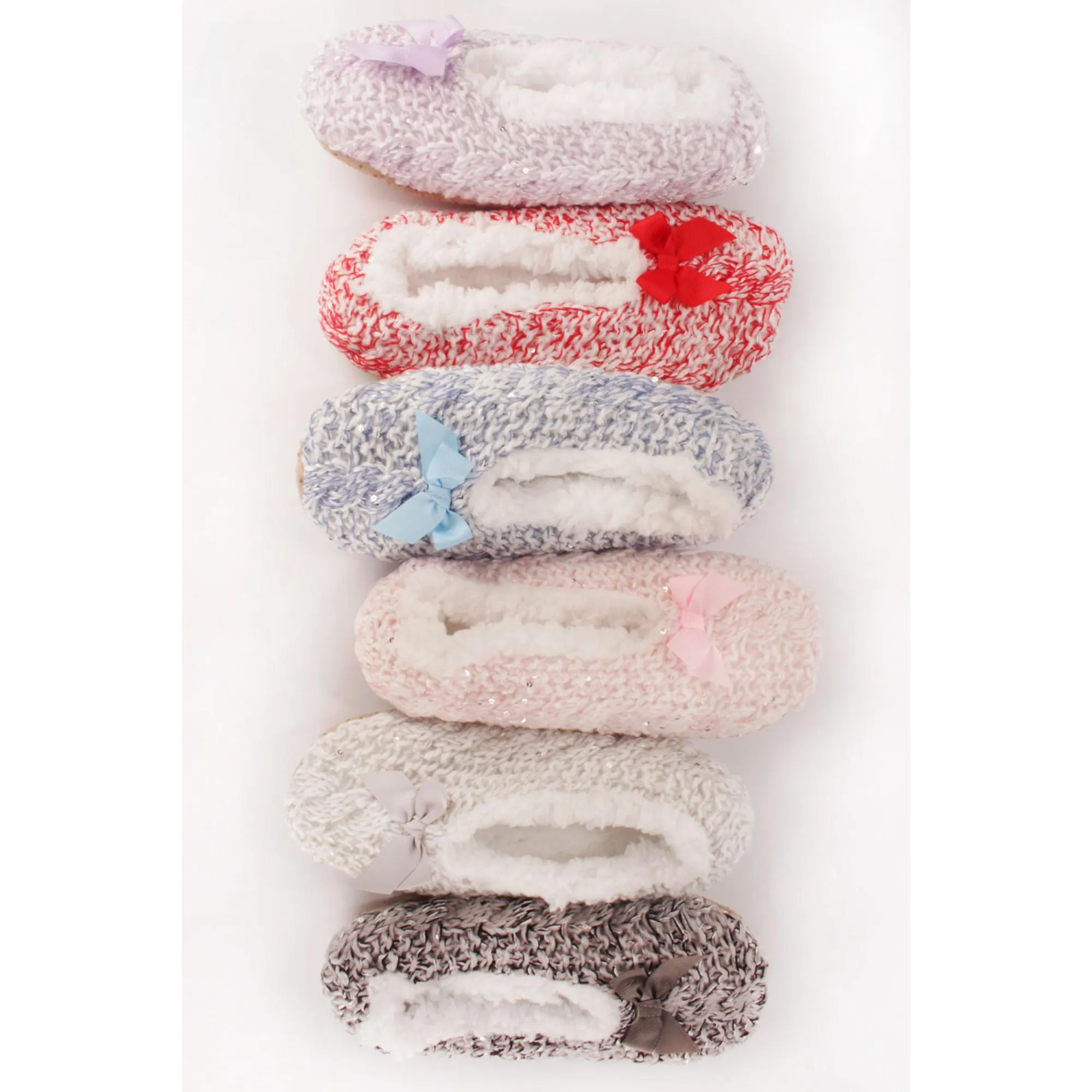 Women's Soft Warm Cozy Fuzzy Non-Slip Lined Furry Slippers Socks, 1 Pair