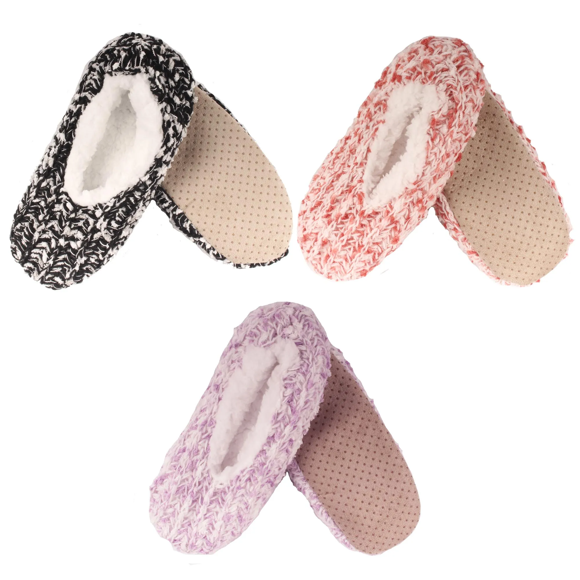 Women's Soft Warm Fuzzy Cozy Anti-Slip Home Slippers Socks