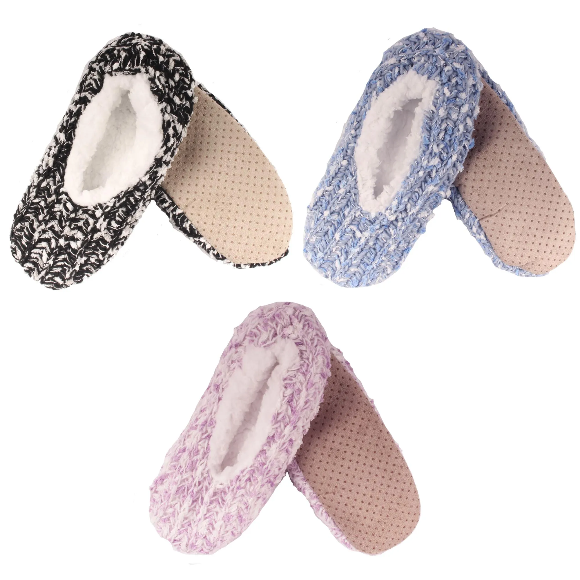 Women's Soft Warm Fuzzy Cozy Anti-Slip Home Slippers Socks