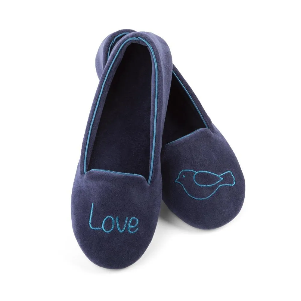 Women’s Velour Conversational Smoking Slippers