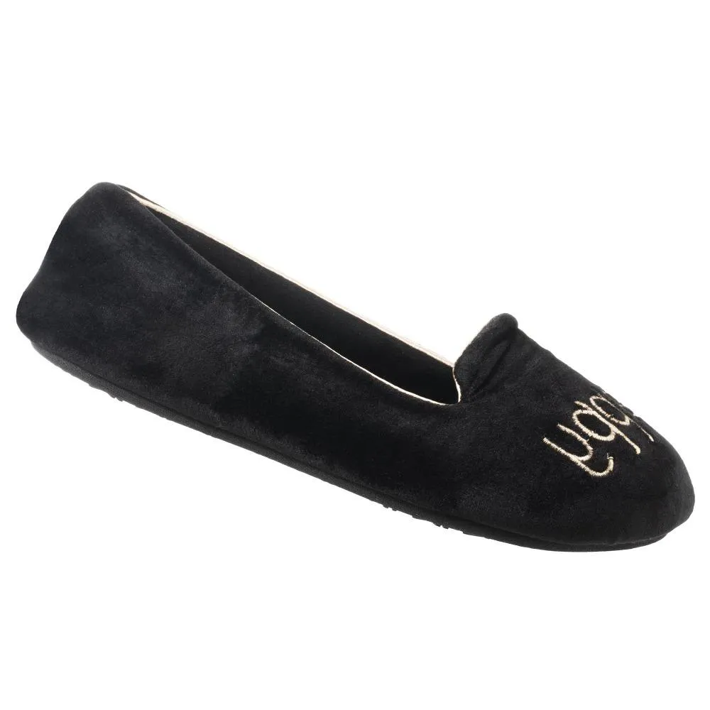 Women’s Velour Conversational Smoking Slippers