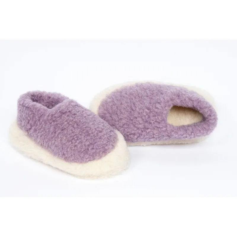 Yoko Full Unisex Lily Lilac Wool Slippers